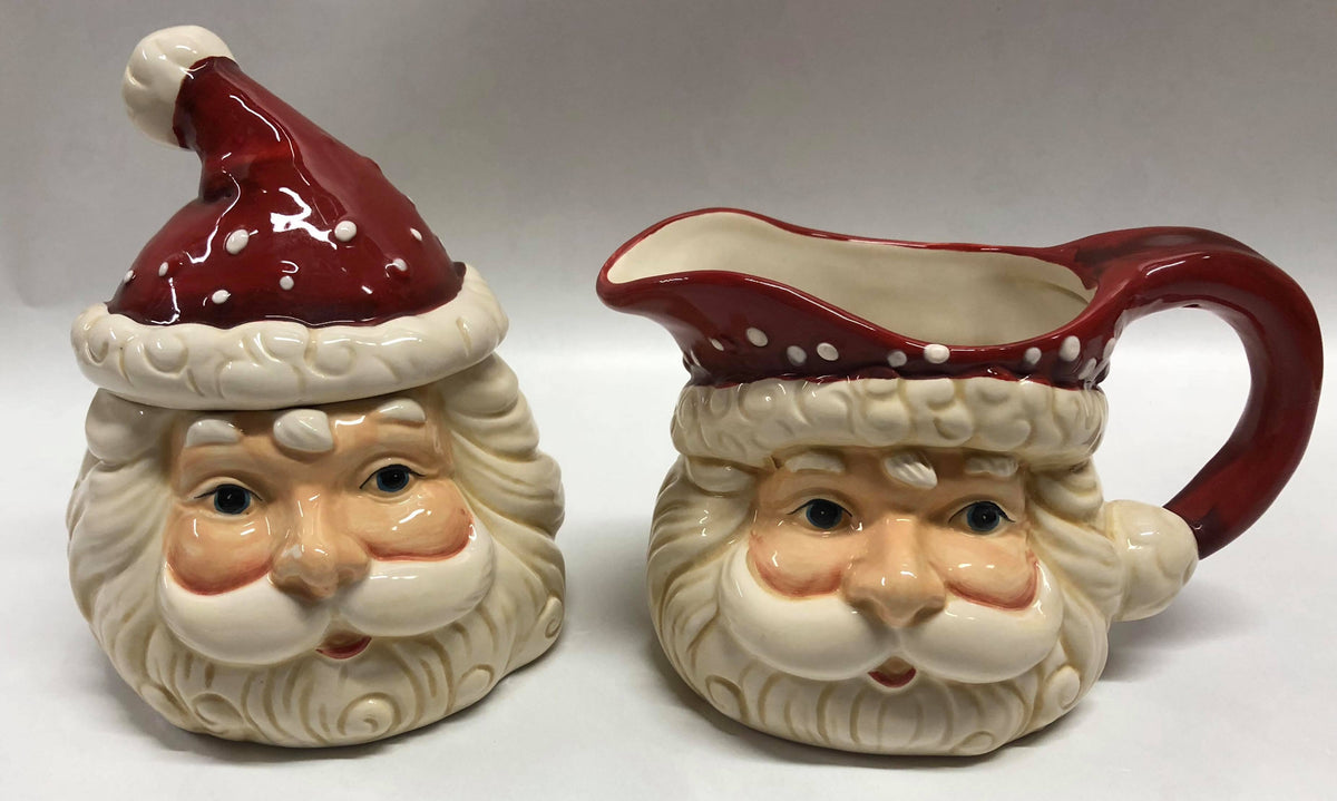 Santa cream and sugar set Keepsakes and Memories Inc.