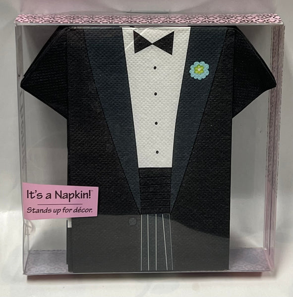 Stand Up Napkins -Groom Blue