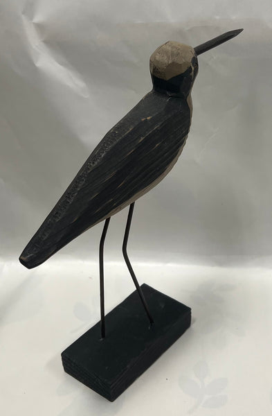 Wooden Bird -Dark Wood and dark Taupe