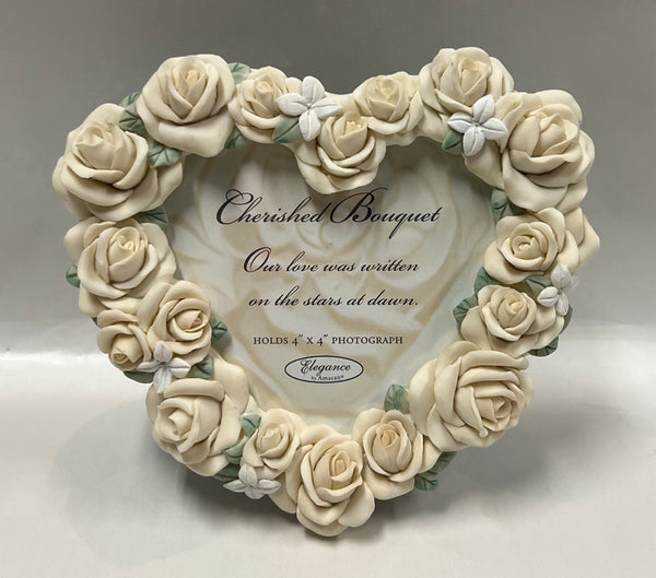 Cherished Bouquet Picture Frame -Heart