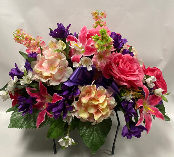 Artificial Stone Saddle - Pink, Purple,White and Peach