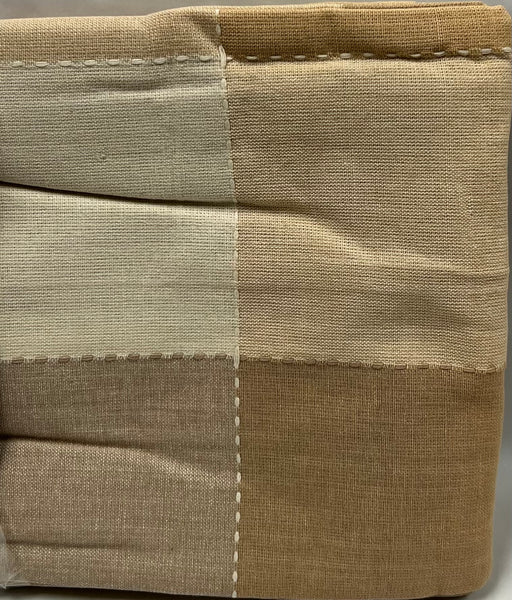 Table Cloth- Caribbean Check -Natural/ Light Beige/ Dark Beige