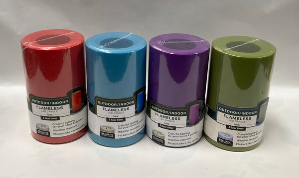 Inglow- Outdoor/Indoor Flameless LED Candles -White