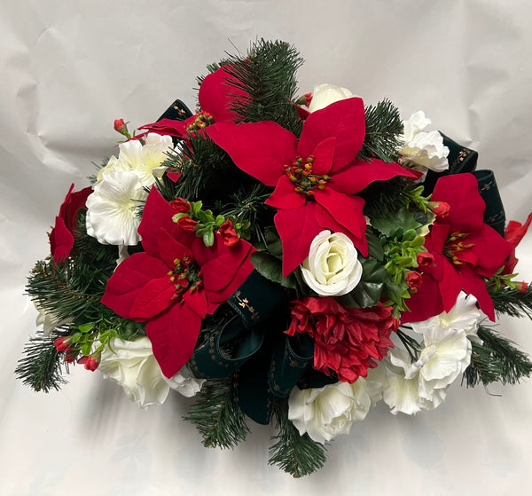 Artificial Stone Saddle -Red and Ivory