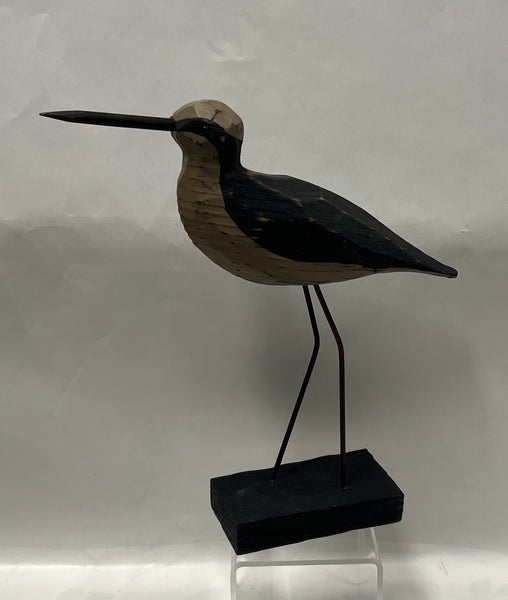 Wooden Bird -Dark Wood and dark Taupe