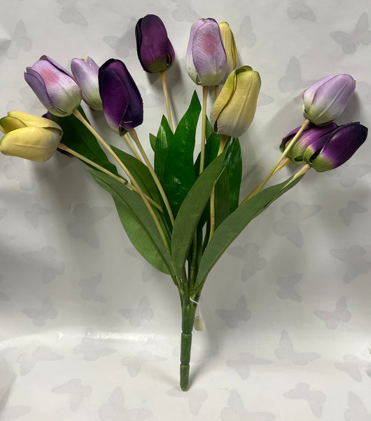 Tri-Colour Tulip Bush -Artificial