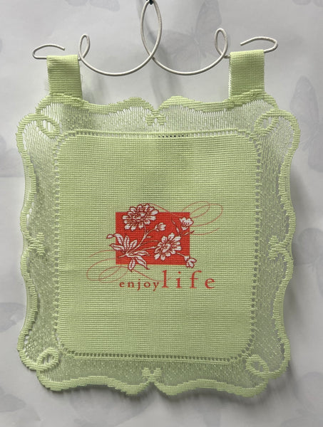 Enjoy Life -Small Lace Wall Hanging
