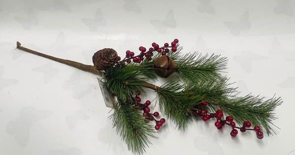 Christmas Cabin With Bell Pick