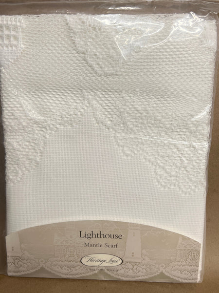 Mantle Scarf -Light-house -White