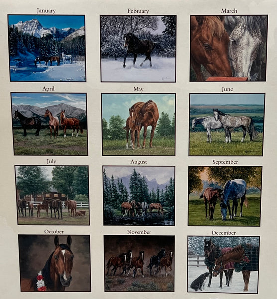 2026 Calendar -Hoof Beats