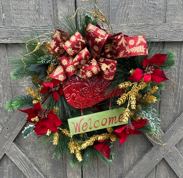 Welcome Cardinal Wreath