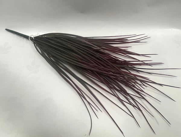 Plastic Grass Bush -Burgundy