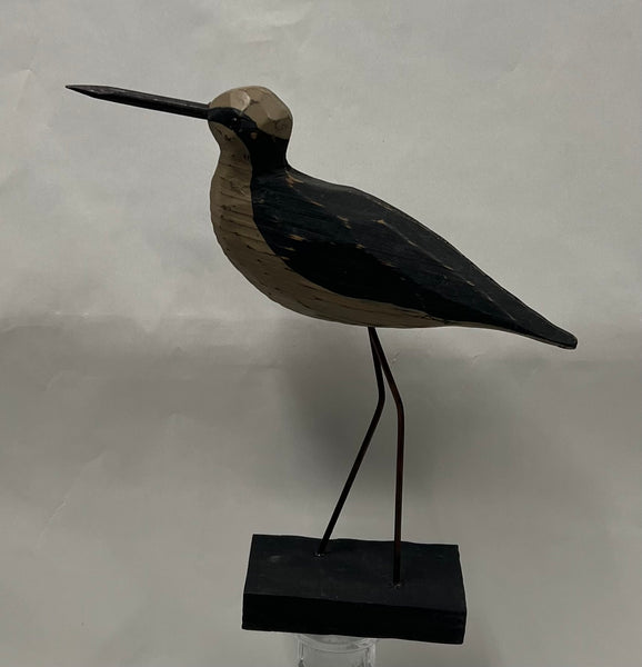 Wooden Bird -Dark Wood and dark Taupe