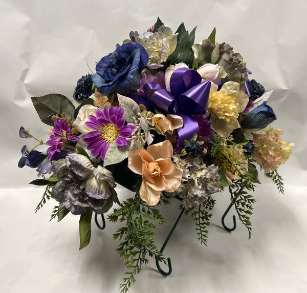 Artificial Stone Saddle -Navy, Dusty Blue, Peach, Purple and Cream