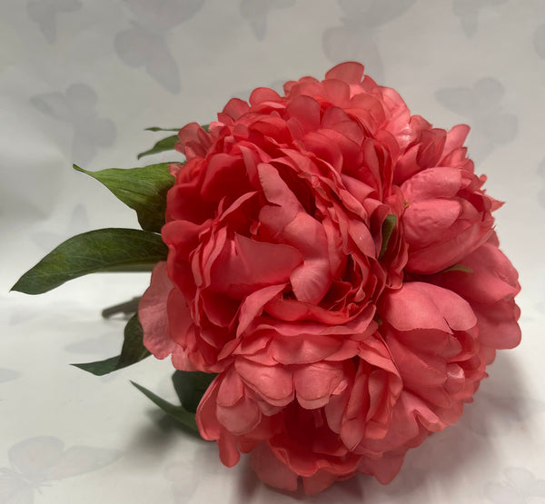 Peony Bouquet -Dark Coral