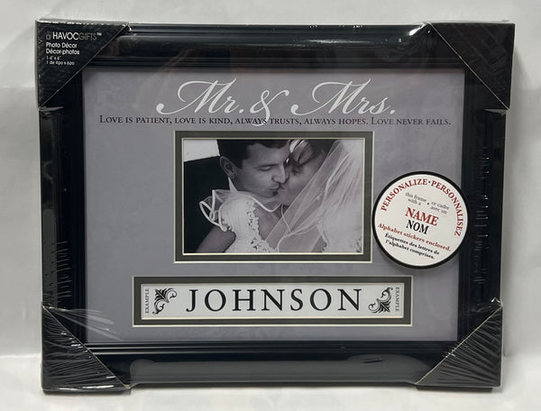 Mr. & Mrs. Picture Frame -Personalize