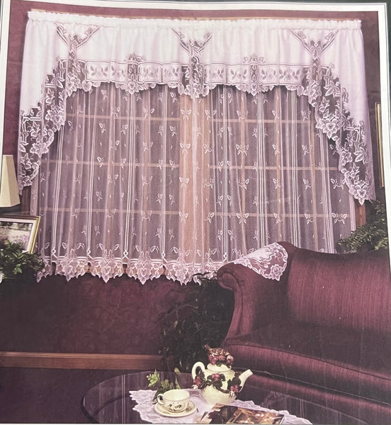 Heirloom - 60”x30” Sheer Panel -White