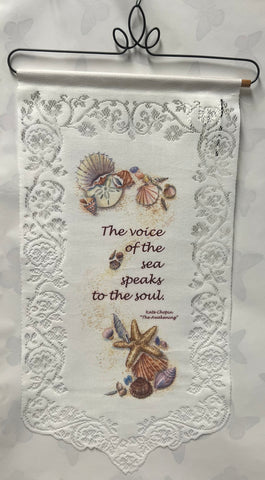 Seashells -Tracery Lace Wall Hanging