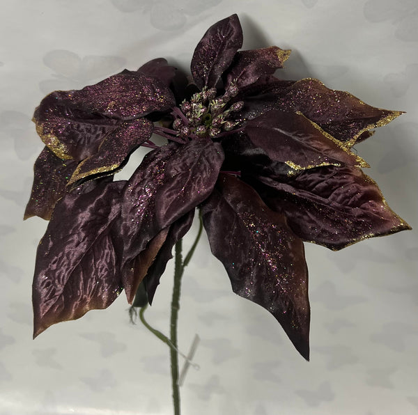 Christmas Pick- Purple Poinsettia