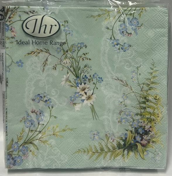 Luncheon Napkin -Forget Me Not Caladon -Mint Green