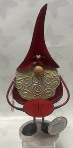 Metal Gnome Candle Holder