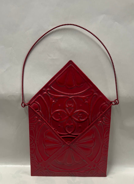 Red Metal Wall Hanger -Envelope