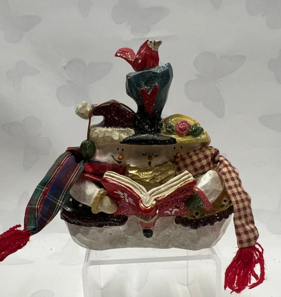 Caroling Snowman Figurine