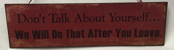 Flat Metal Wall Sign