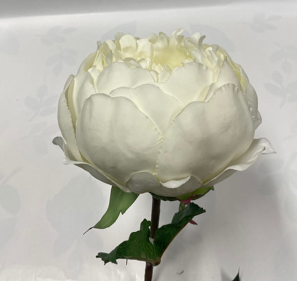 Artificial White Peony Stem