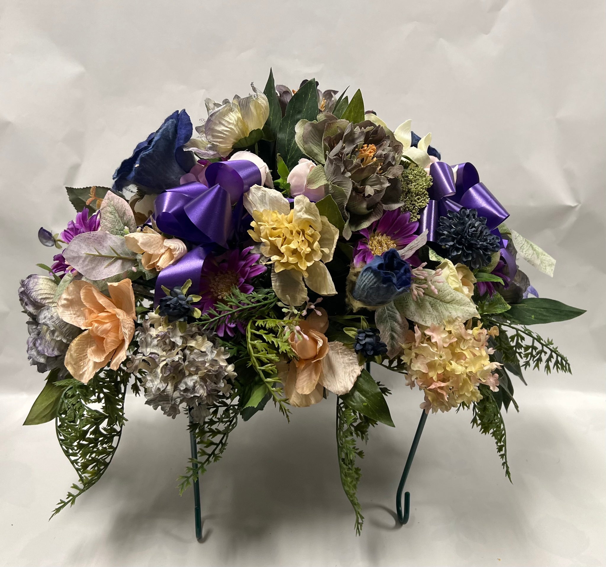 Artificial Stone Saddle -Navy, Dusty Blue, Peach, Purple and Cream
