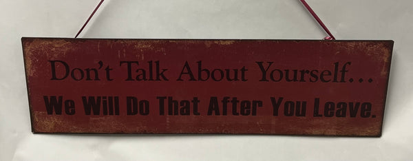 Flat Metal Wall Sign