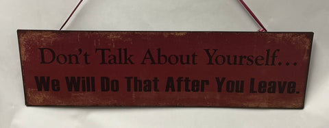 Flat Metal Wall Sign