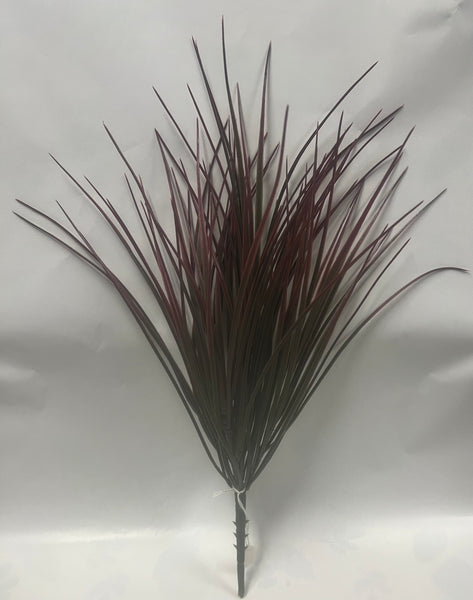 Plastic Grass Bush -Burgundy