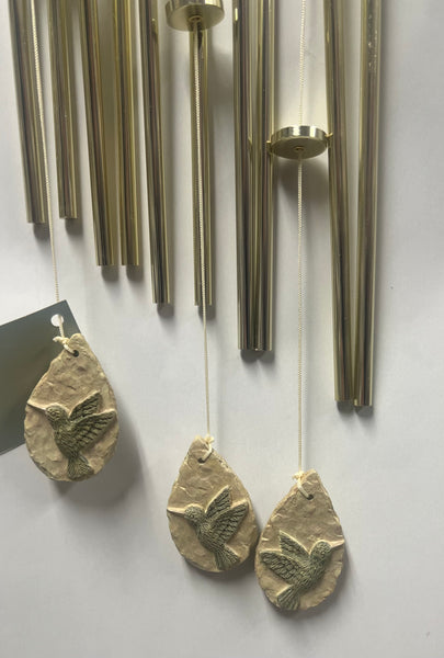 Stone Treasures Wind Chime -Hummingbirds