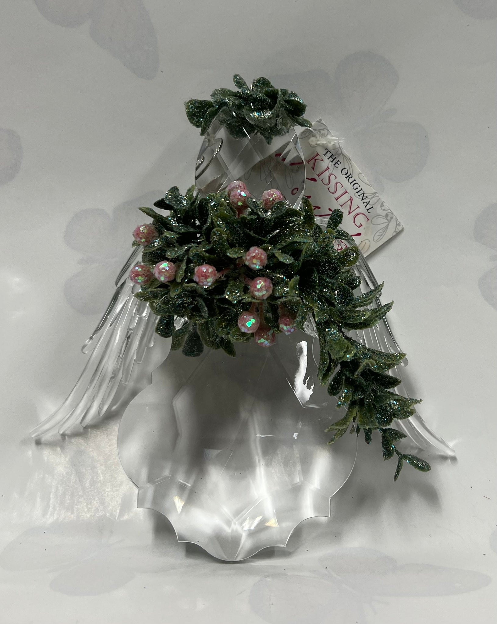 Kissing Krystals -Mini Angel Ornament -Pink
