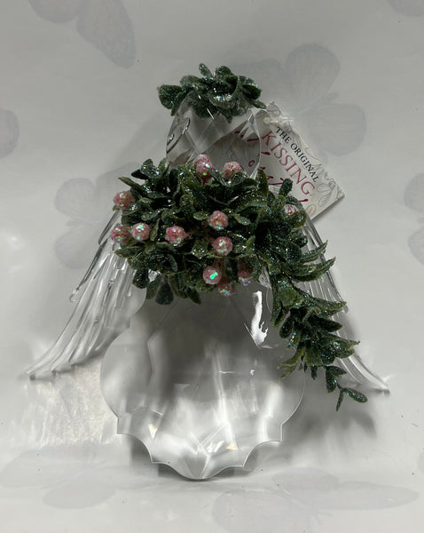 Kissing Krystals -Mini Angel Ornament -Pink
