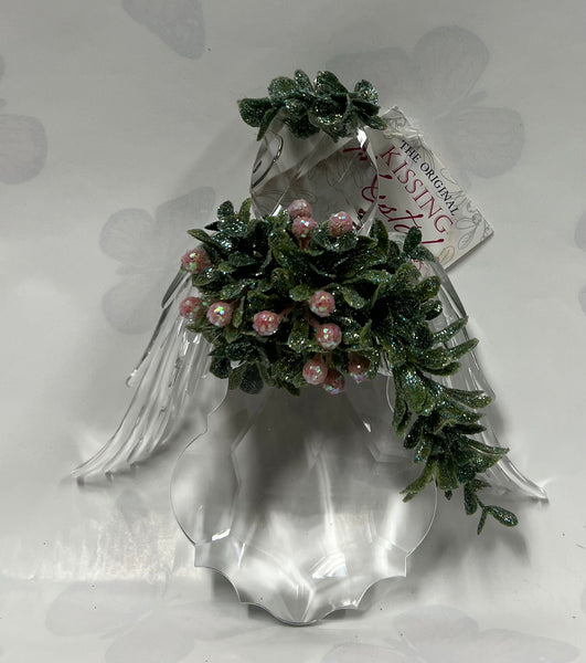 Kissing Krystals -Mini Angel Ornament -Pink