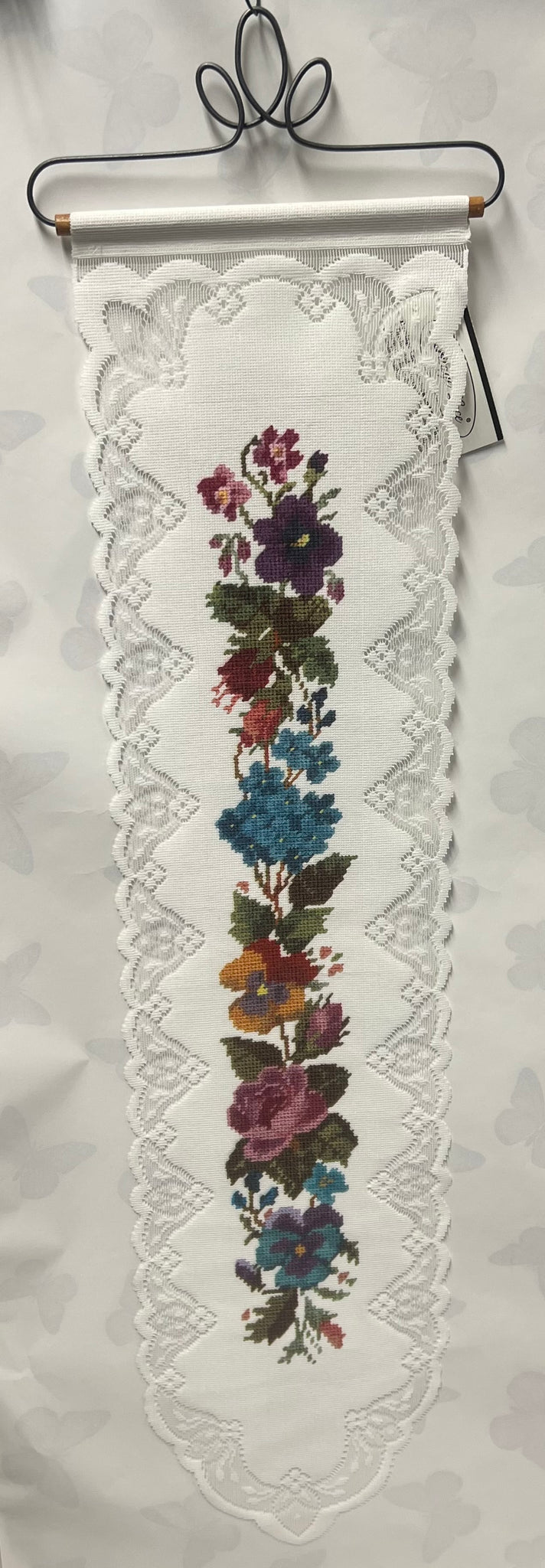 Petal Lace Bell Pull -Lace Wall Hanging