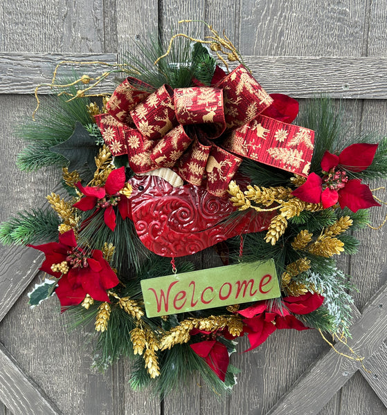 Welcome Cardinal Wreath