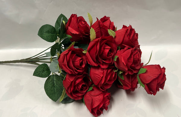 Artificial Rose Bush -Red