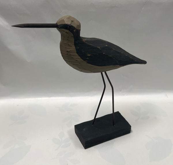 Wooden Bird -Dark Wood and dark Taupe