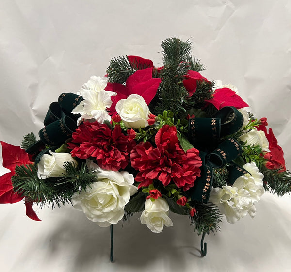 Artificial Stone Saddle -Red and Ivory