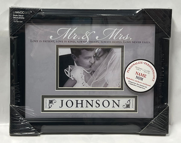 Mr. & Mrs. Picture Frame -Personalize