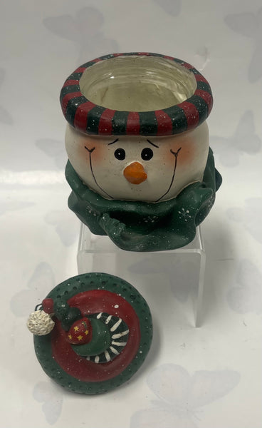 Snowman Candle Holder