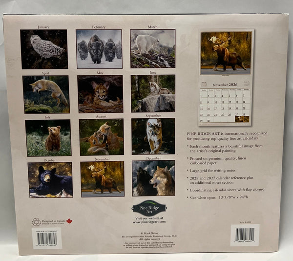 2026 Calendar -Animal Instincts