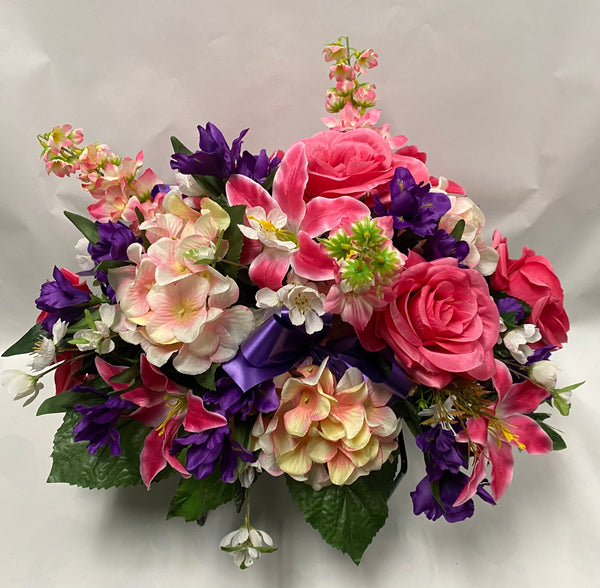 Artificial Stone Saddle - Pink, Purple,White and Peach