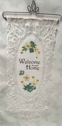 Welcome To Our Home -Lace Wall Hanging