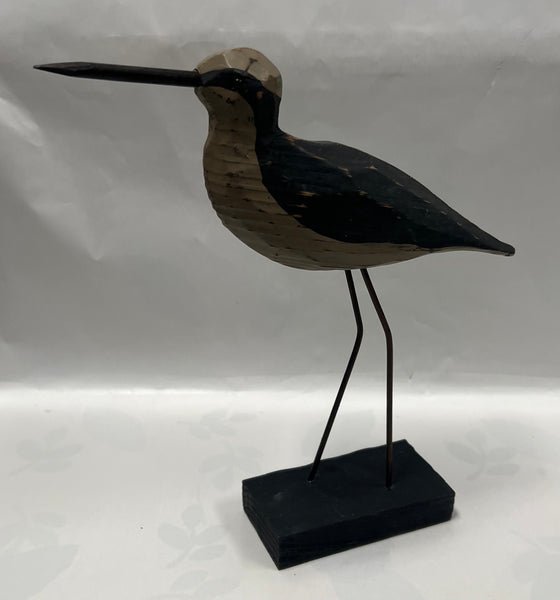 Wooden Bird -Dark Wood and dark Taupe