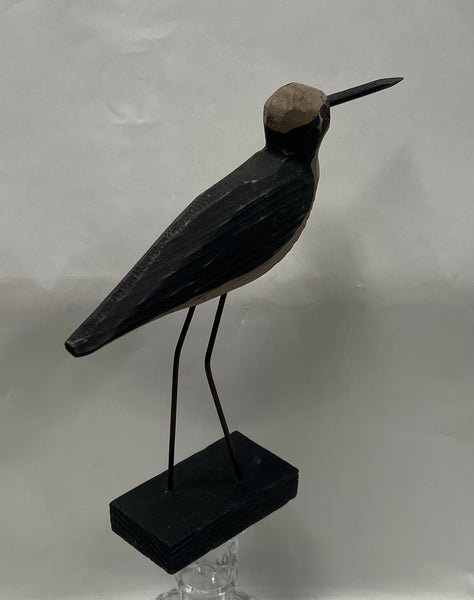 Wooden Bird -Dark Wood and dark Taupe