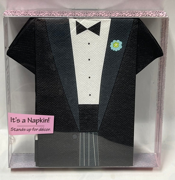 Stand Up Napkins -Groom Blue